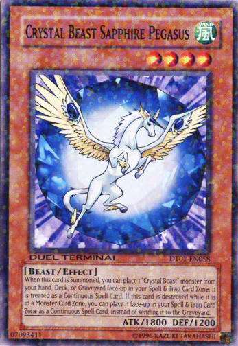 Crystal Beast Sapphire Pegasus [DT01-EN058] Common | Exor Games Dartmouth