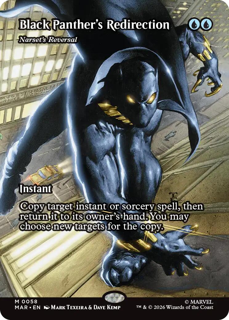 Black Panther's Redirection - Narset's Reversal (Borderless) [Marvel Universe: Eternal-Legal] | Exor Games Dartmouth