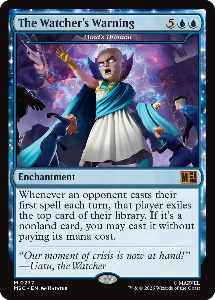 The Watcher's Warning - Mind's Dilation (Surge Foil) [Marvel Super Heroes Commander] | Exor Games Dartmouth