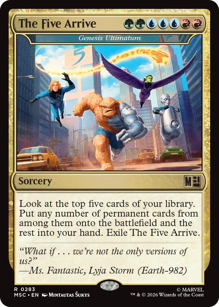 The Five Arrive - Genesis Ultimatum (Surge Foil) [Marvel Super Heroes Commander] | Exor Games Dartmouth