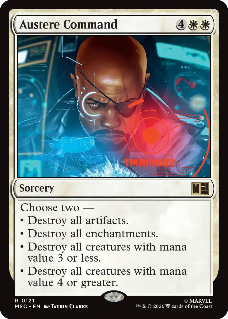 Austere Command (Surge Foil) [Marvel Super Heroes Commander] | Exor Games Dartmouth