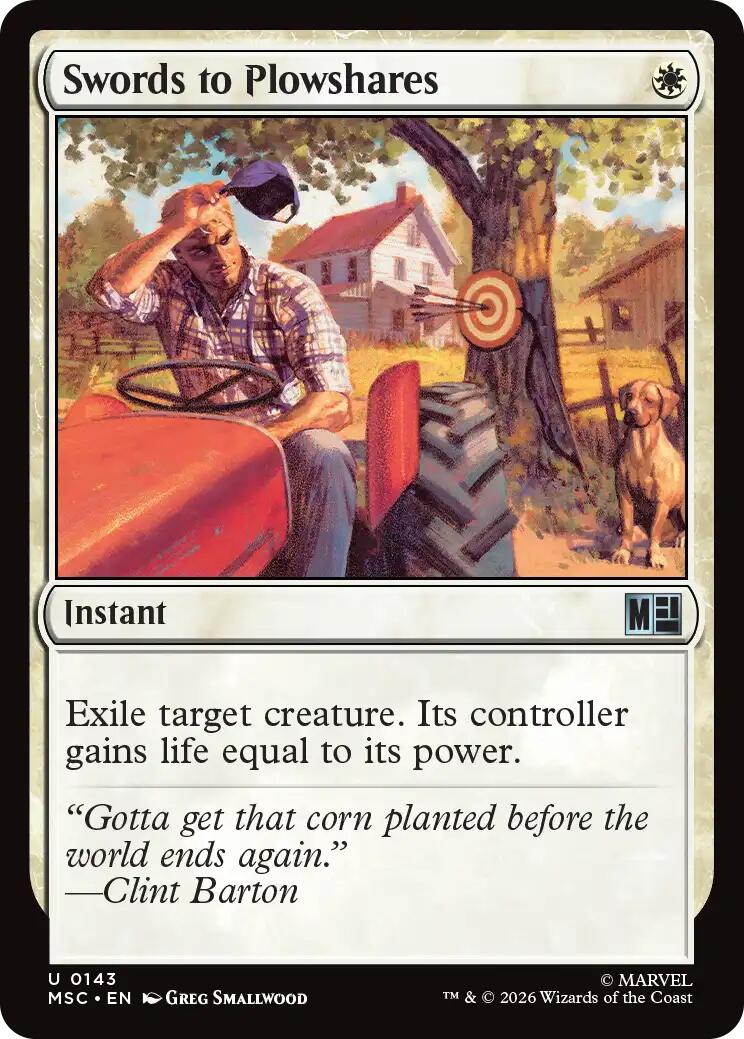 Swords to Plowshares (Surge Foil) [Marvel Super Heroes Commander] | Exor Games Dartmouth