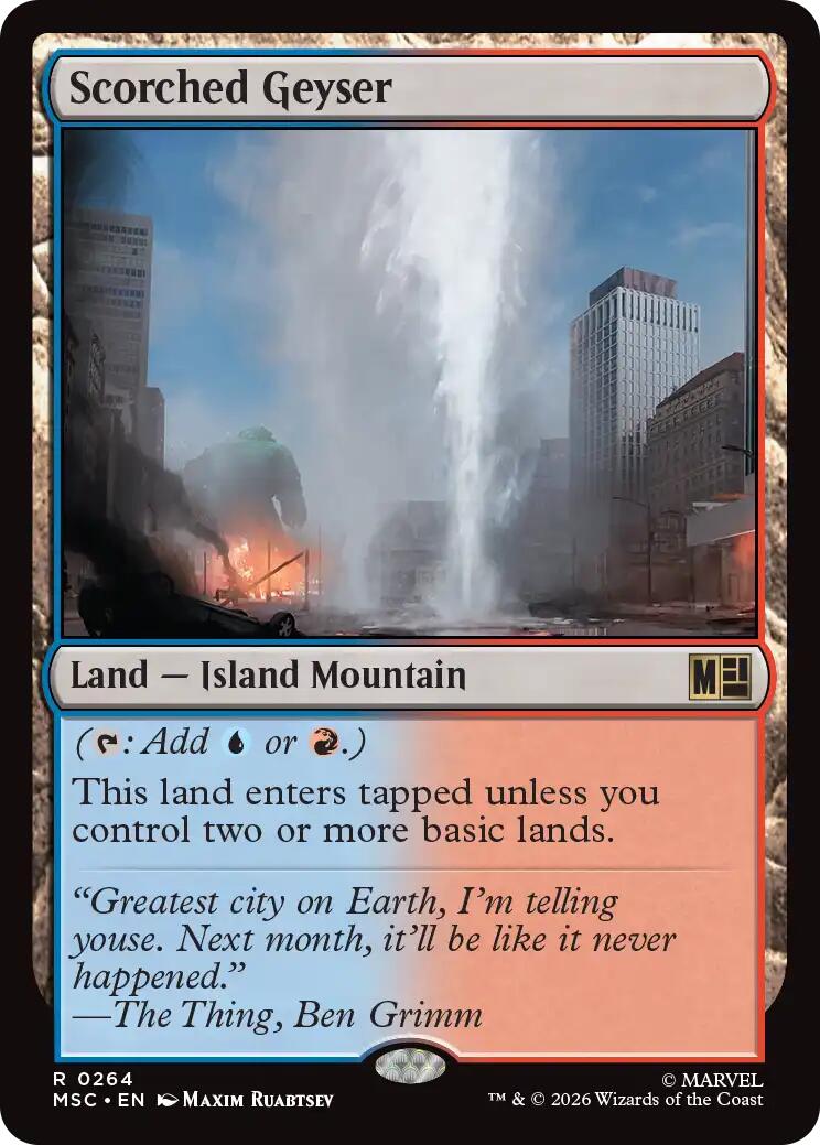 Scorched Geyser (Surge Foil) [Marvel Super Heroes Commander] | Exor Games Dartmouth