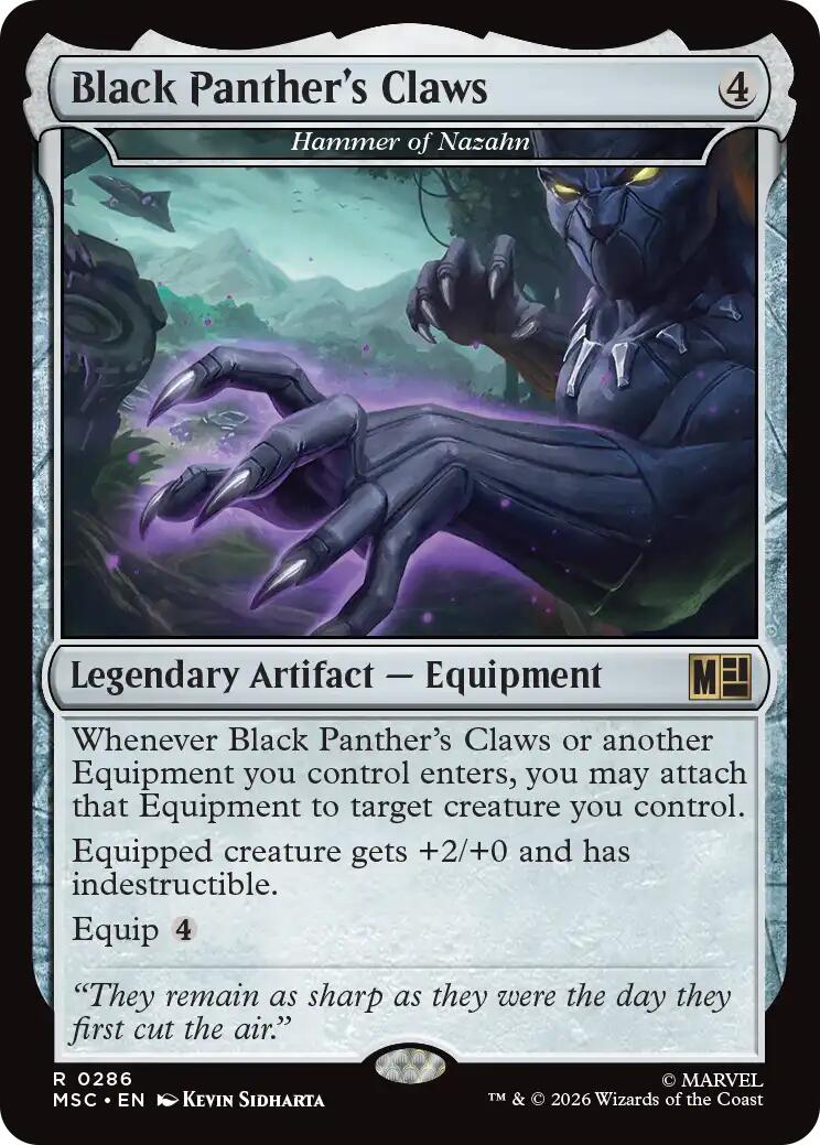 Black Panther's Claws - Hammer of Nazahn (Surge Foil) [Marvel Super Heroes Commander] | Exor Games Dartmouth