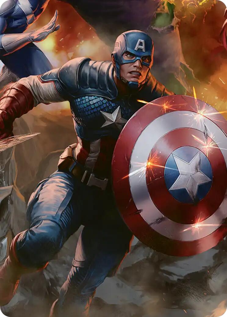 Captain America, Unbowed Art Card [Marvel Super Heroes Art Series] | Exor Games Dartmouth