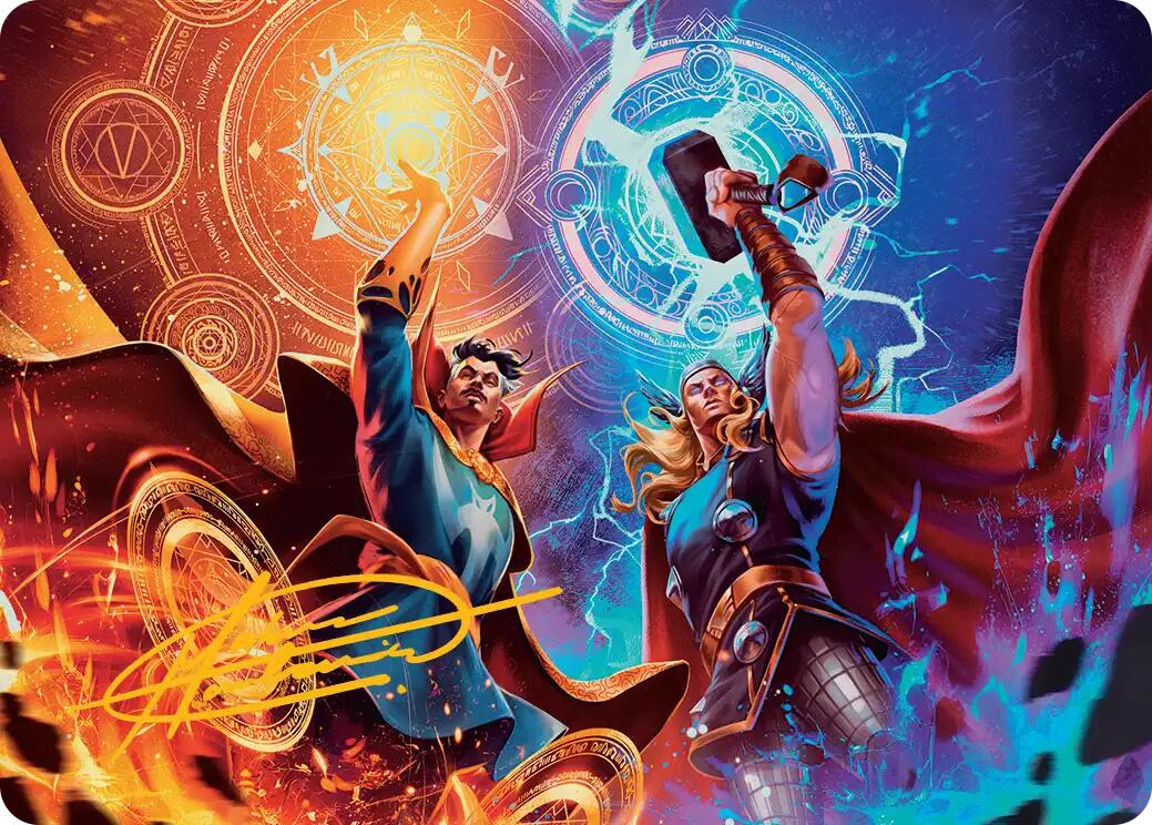 We Say Thee Nay! Art Card (Gold-Stamped Signature) [Marvel Super Heroes Art Series] | Exor Games Dartmouth