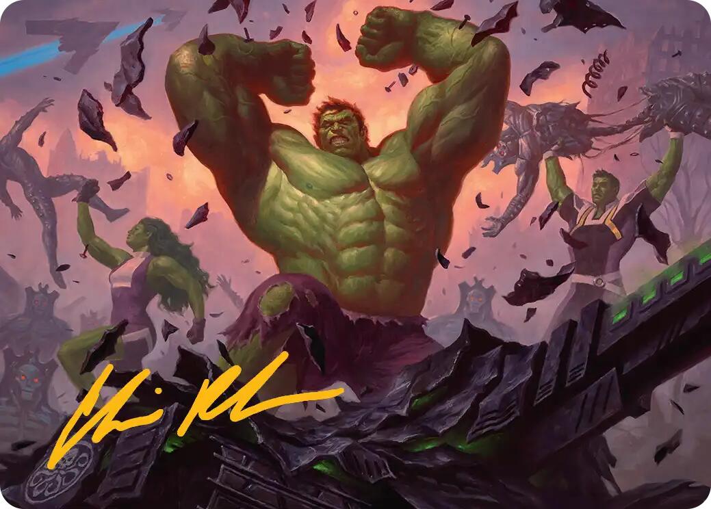HULK SMASH! Art Card (Gold-Stamped Signature) [Marvel Super Heroes Art Series] | Exor Games Dartmouth