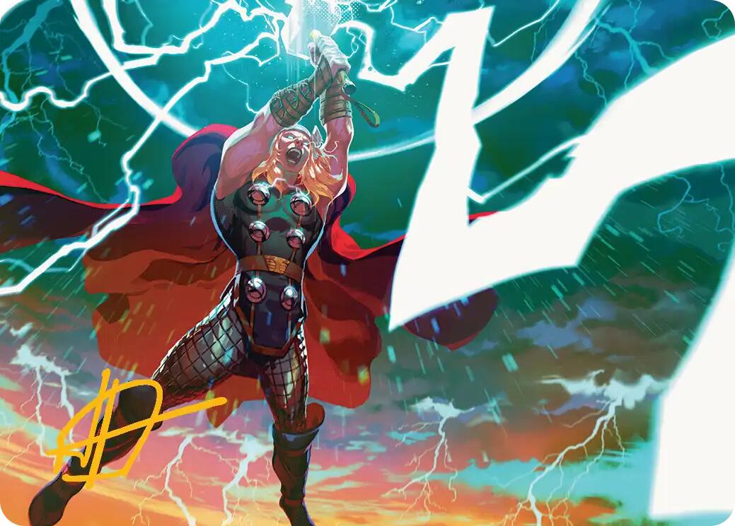 Lightning Strike Art Card (Gold-Stamped Signature) [Marvel Super Heroes Art Series] | Exor Games Dartmouth