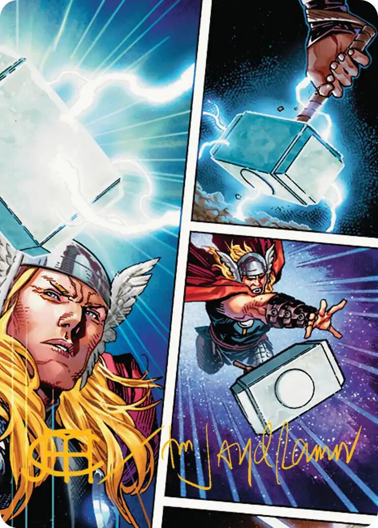 Mjolnir, Hammer of Thor Art Card (Gold-Stamped Signature) [Marvel Super Heroes Art Series] | Exor Games Dartmouth
