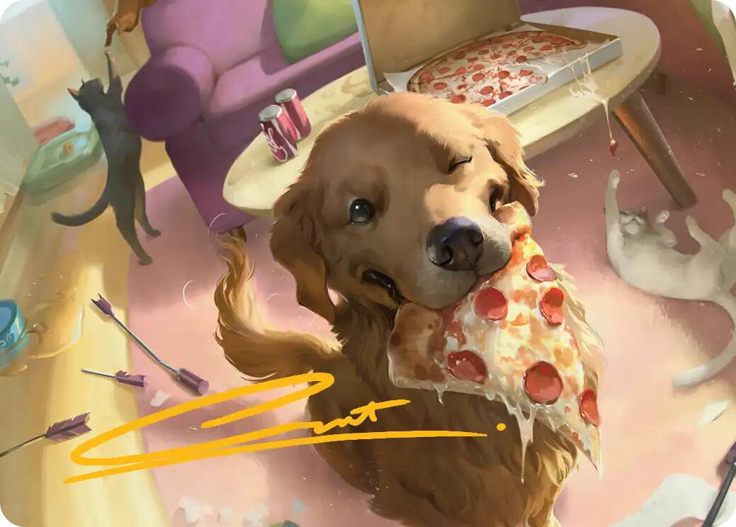 Lucky the Pizza Dog Art Card (Gold-Stamped Signature) [Marvel Super Heroes Art Series] | Exor Games Dartmouth