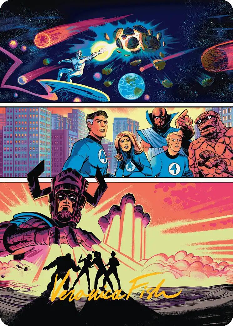 The Coming of Galactus Art Card (Gold-Stamped Signature) [Marvel Super Heroes Art Series] | Exor Games Dartmouth