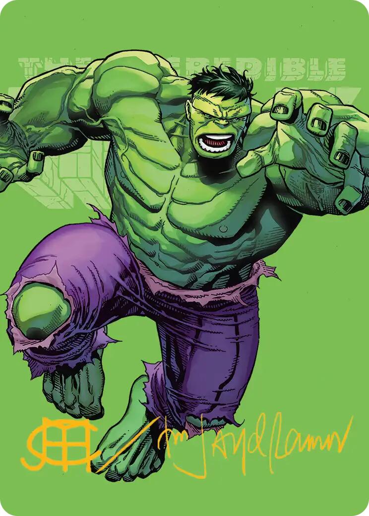 The Incredible Hulk Art Card (Gold-Stamped Signature) [Marvel Super Heroes Art Series] | Exor Games Dartmouth