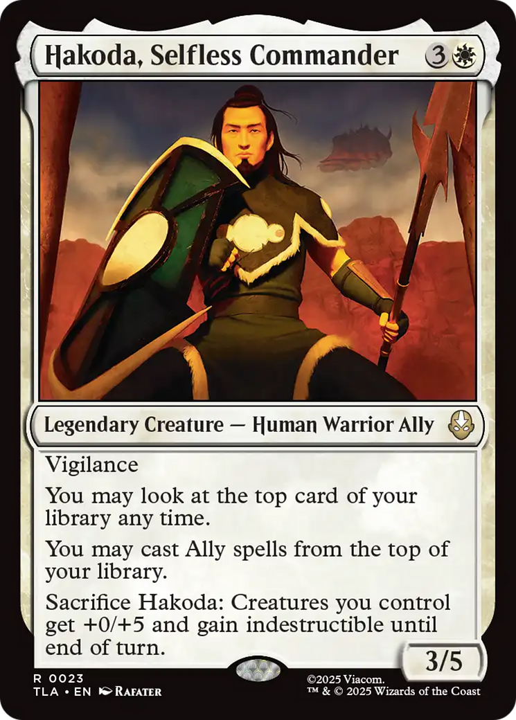 Hakoda, Selfless Commander [Avatar: The Last Airbender] | Exor Games Dartmouth
