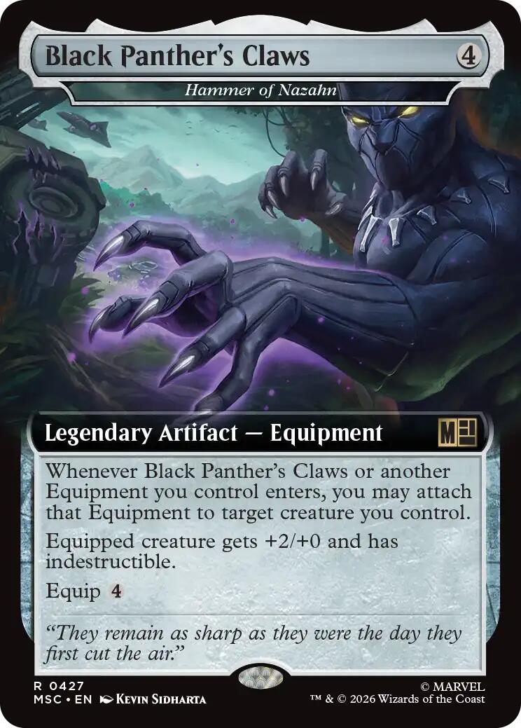 Black Panther's Claws - Hammer of Nazahn (Extended Art) [Marvel Super Heroes Commander] | Exor Games Dartmouth
