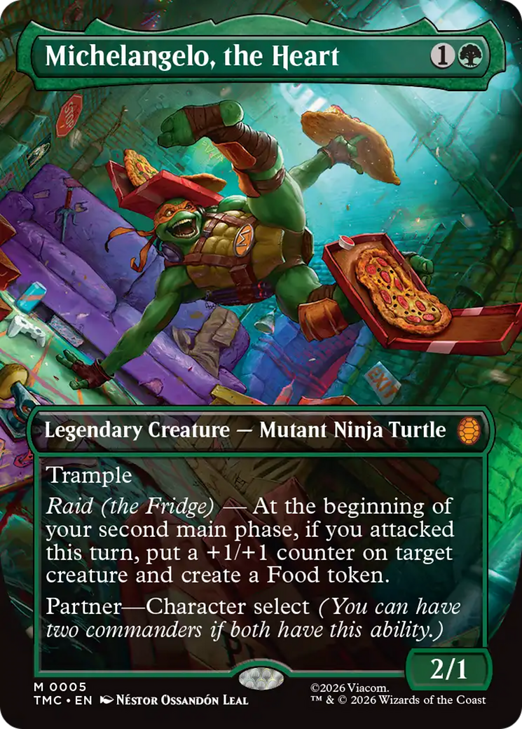 Michelangelo, the Heart (Borderless) [Teenage Mutant Ninja Turtles Commander] | Exor Games Dartmouth