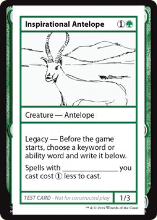 Inspirational Antelope (2021 Edition) [Mystery Booster Playtest Cards] | Exor Games Dartmouth