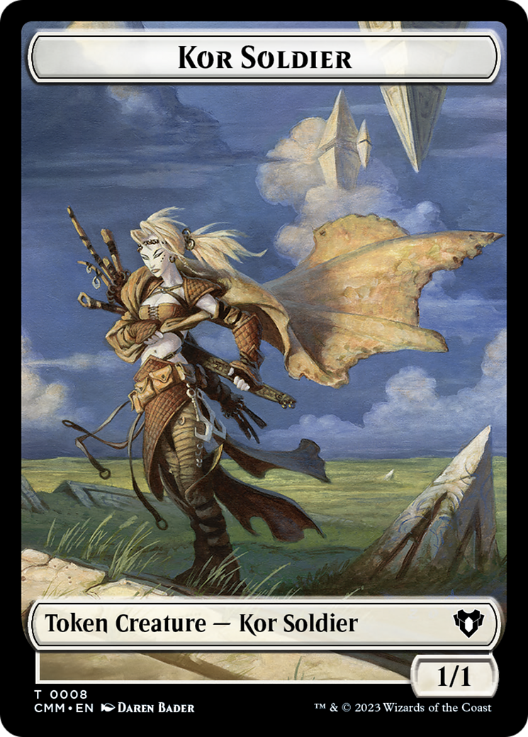 Soldier // Kor Soldier Double-Sided Token [Commander Masters Tokens] | Exor Games Dartmouth