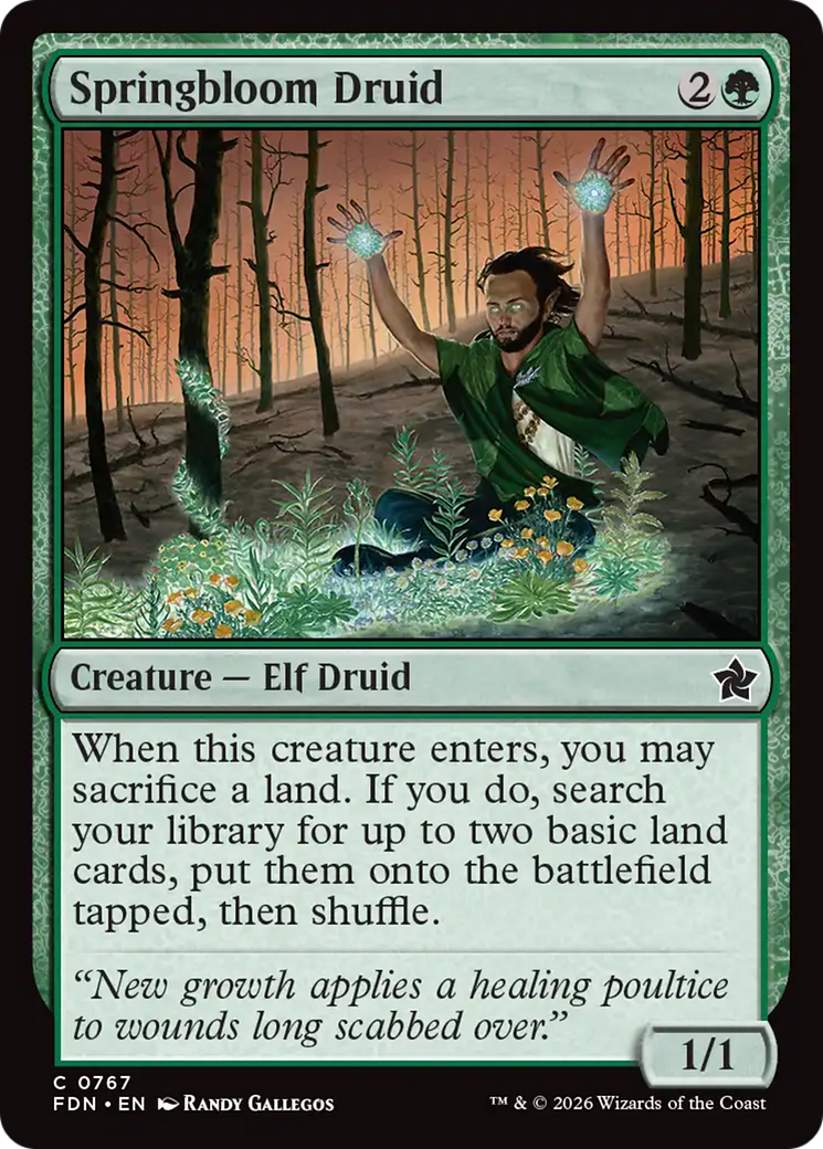 Springbloom Druid (0767) [Foundations] | Exor Games Dartmouth