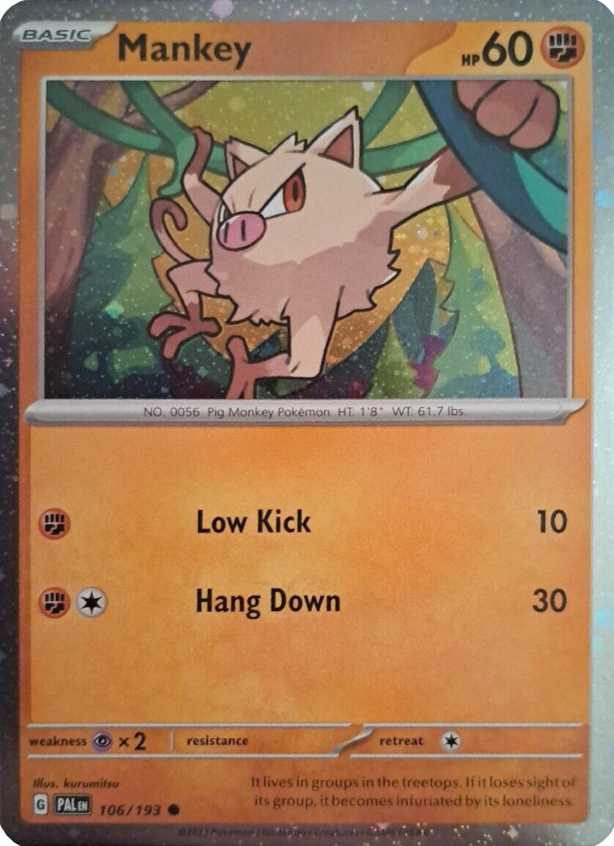 Mankey (106/193) (Cosmos Holo) [Scarlet & Violet: Paldea Evolved] | Exor Games Dartmouth