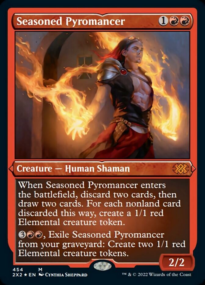 Seasoned Pyromancer (Foil Etched) [Double Masters 2022] | Exor Games Dartmouth