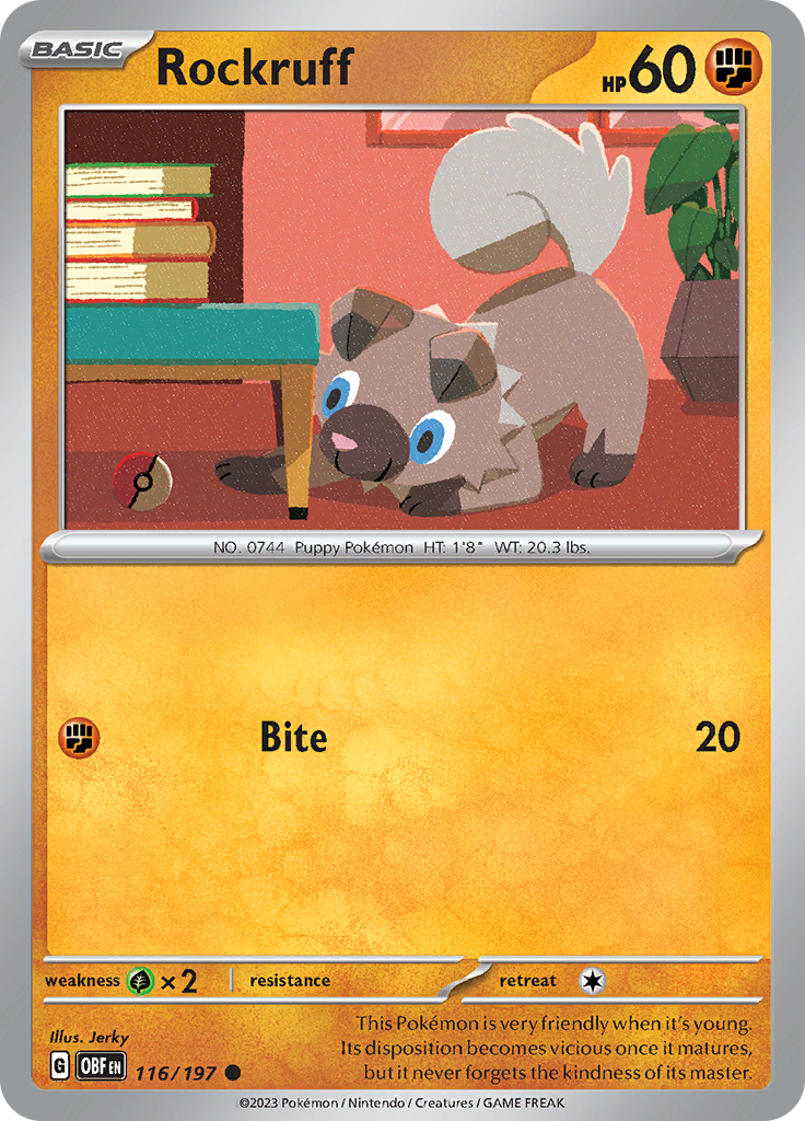 Rockruff (116/197) [Scarlet & Violet: Obsidian Flames] | Exor Games Dartmouth