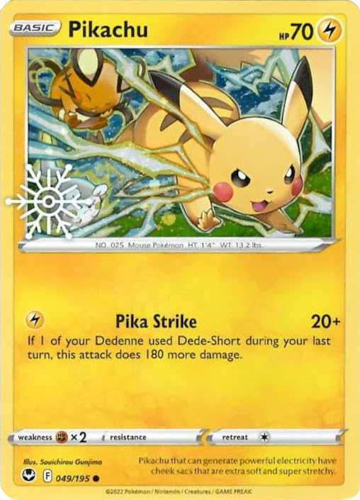 Pikachu (049/195) (Holiday Calendar) [Sword & Shield: Silver Tempest] | Exor Games Dartmouth