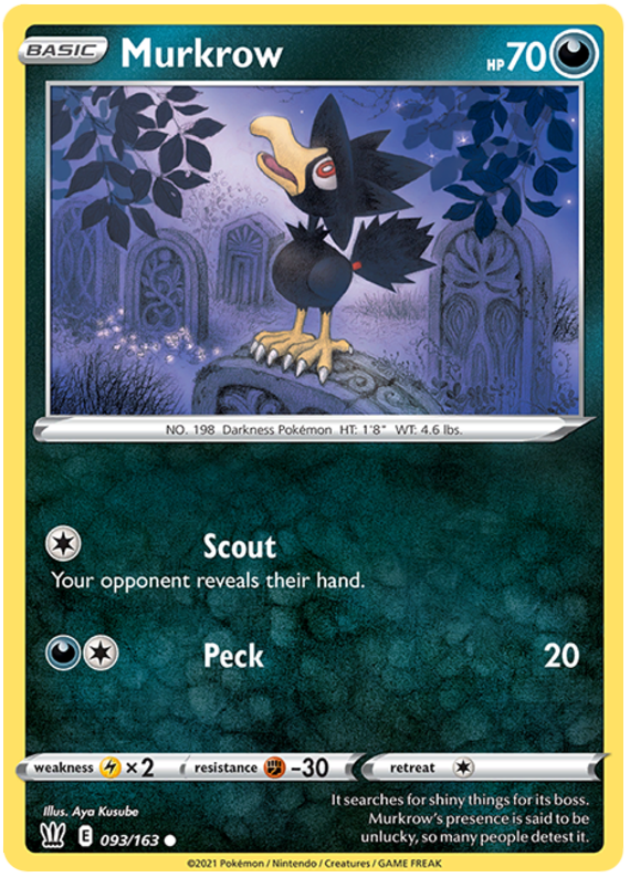 Murkrow (093/163) [Sword & Shield: Battle Styles] | Exor Games Dartmouth