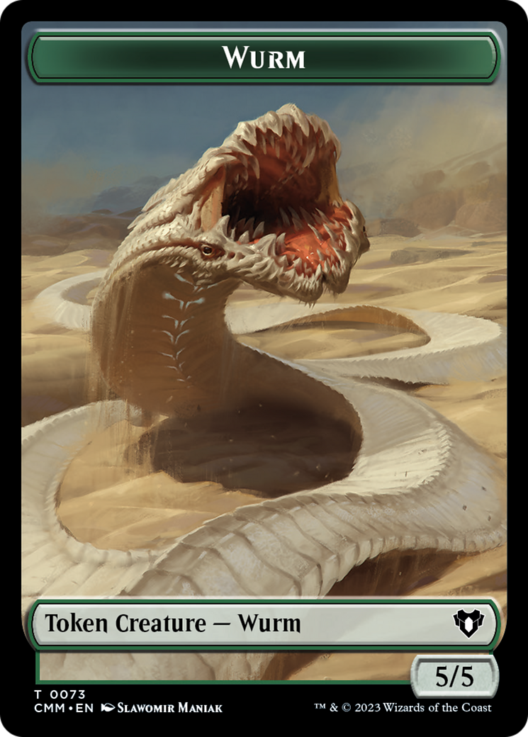 Wurm // Spider Double-Sided Token [Commander Masters Tokens] | Exor Games Dartmouth