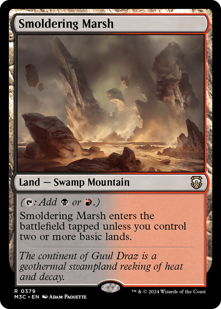 Smoldering Marsh (Ripple Foil) [Modern Horizons 3 Commander] | Exor Games Dartmouth