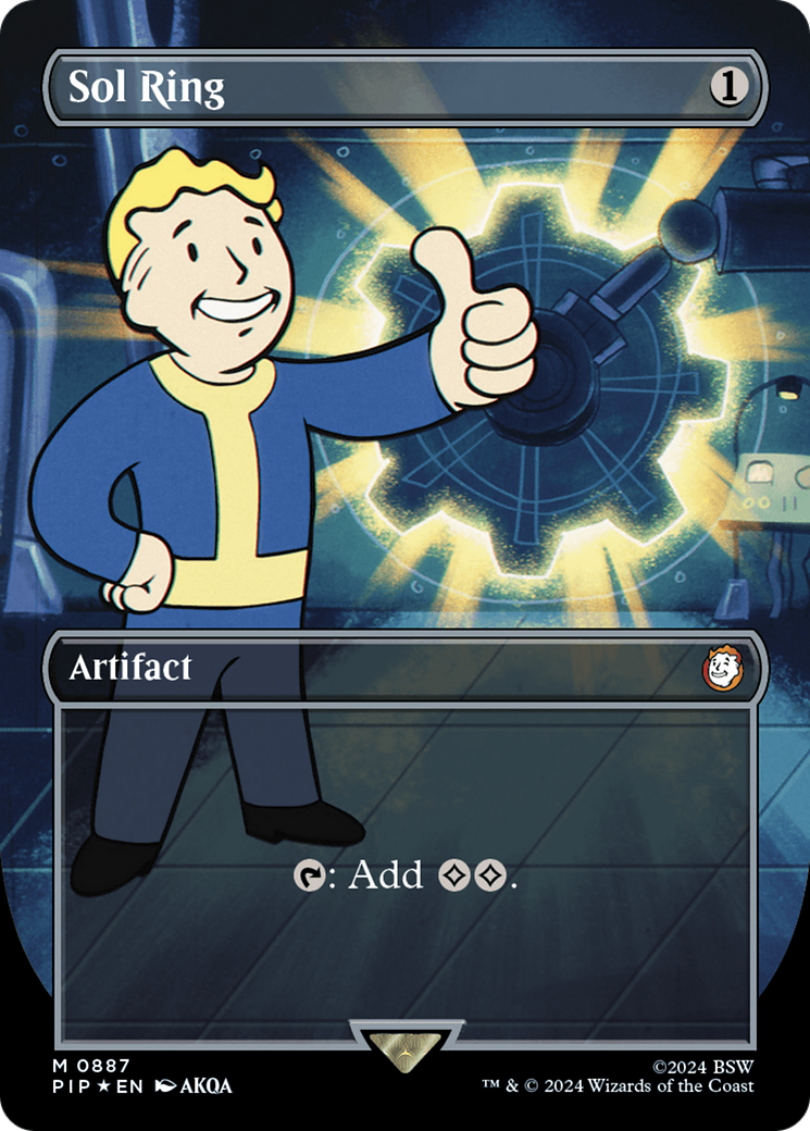 Sol Ring (Borderless) (Surge Foil) [Fallout] | Exor Games Dartmouth