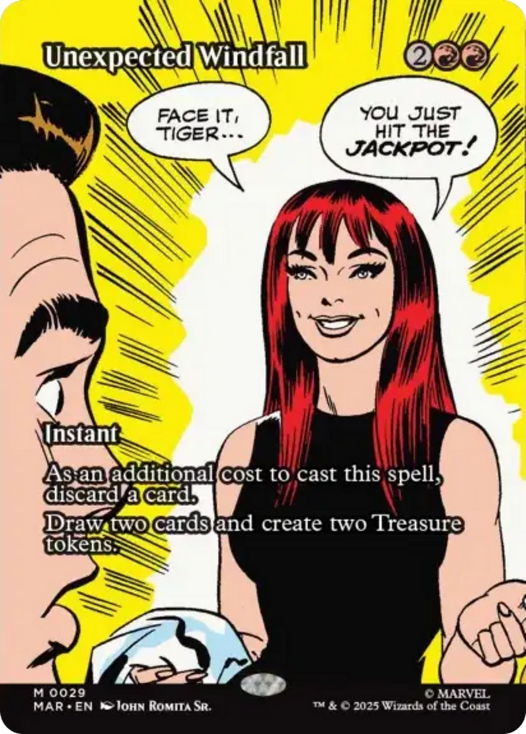 Unexpected Windfall (Borderless) [Marvel's Spider-Man: Eternal-Legal] | Exor Games Dartmouth