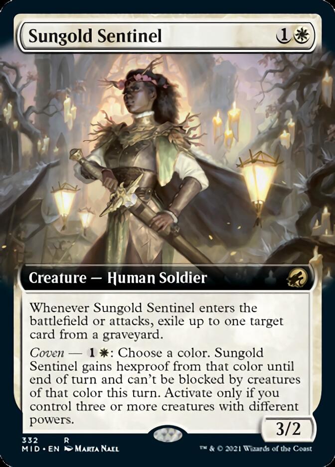 Sungold Sentinel (Extended Art) [Innistrad: Midnight Hunt] | Exor Games Dartmouth