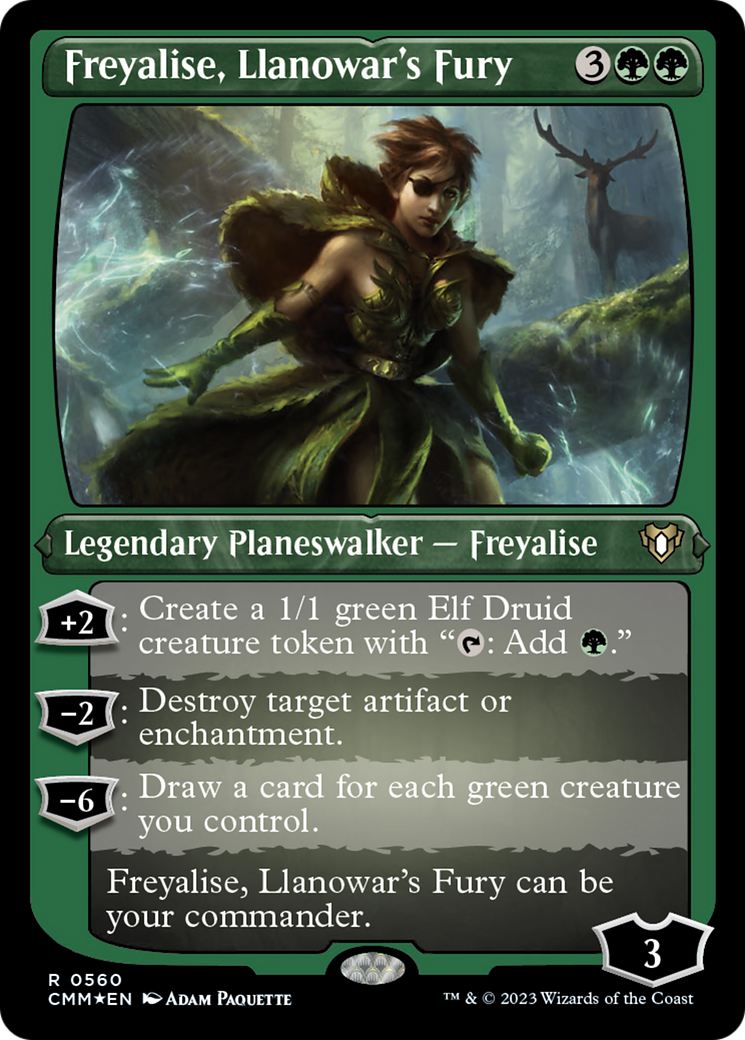 Freyalise, Llanowar's Fury (Foil Etched) [Commander Masters] | Exor Games Dartmouth