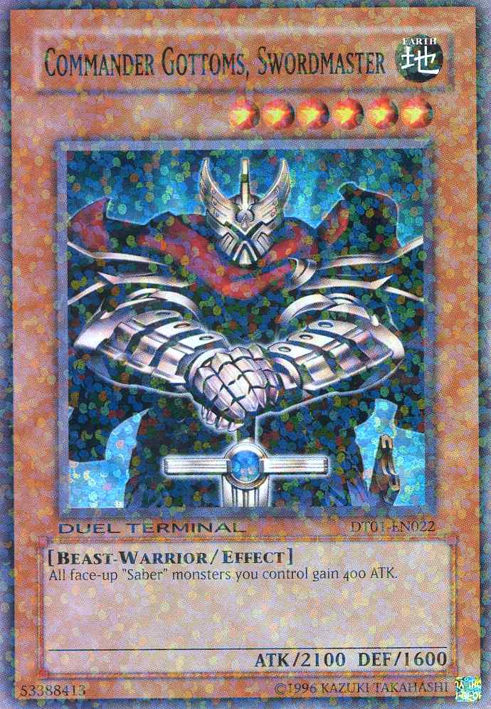 Commander Gottoms, Swordmaster [DT01-EN022] Super Rare | Exor Games Dartmouth