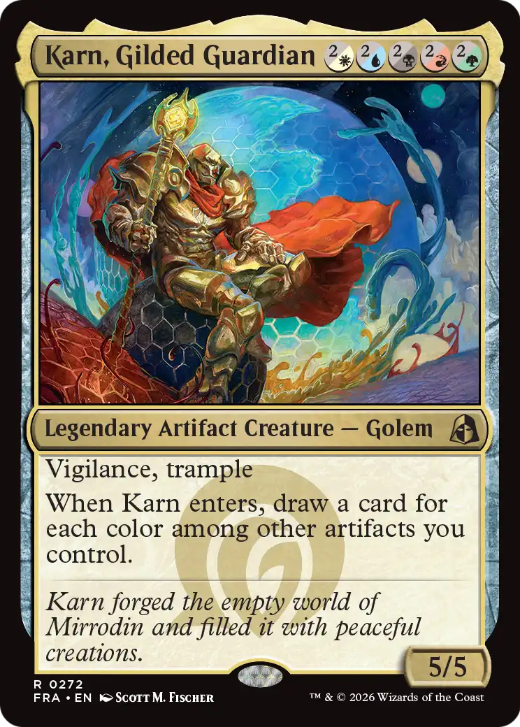 Karn, Gilded Guardian [Reality Fracture] | Exor Games Dartmouth