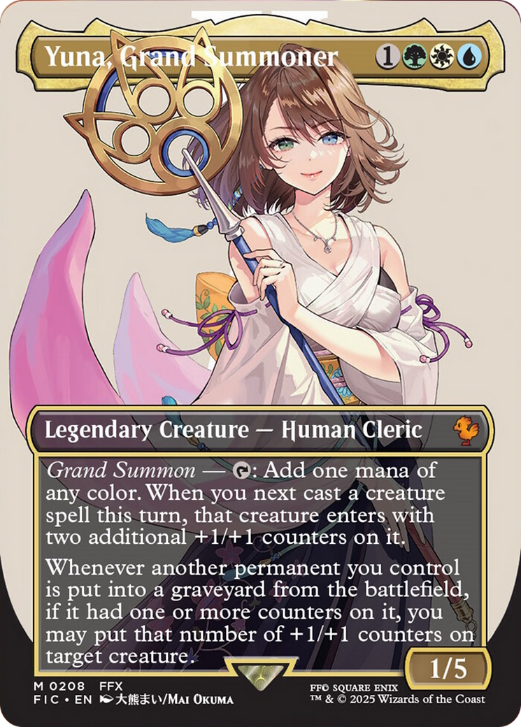 Yuna, Grand Summoner (Borderless) [FINAL FANTASY Commander] | Exor Games Dartmouth