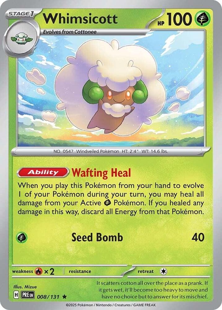 Whimsicott (008/131) [Scarlet & Violet: Prismatic Evolutions] | Exor Games Dartmouth