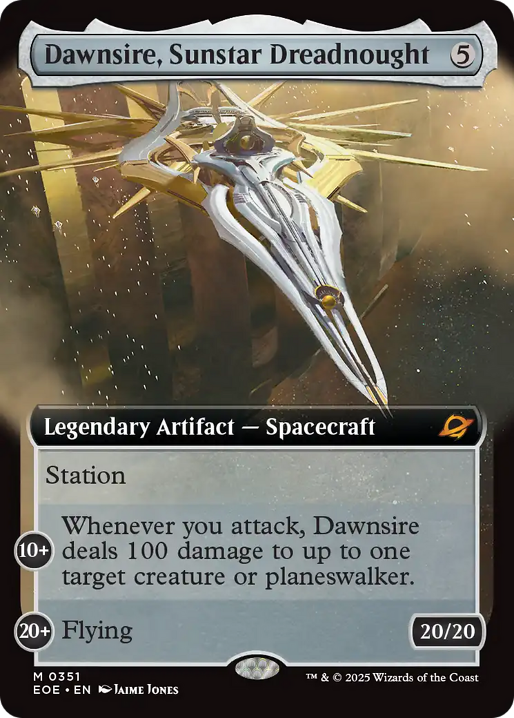 Dawnsire, Sunstar Dreadnought (Extended Art) [Edge of Eternities] | Exor Games Dartmouth
