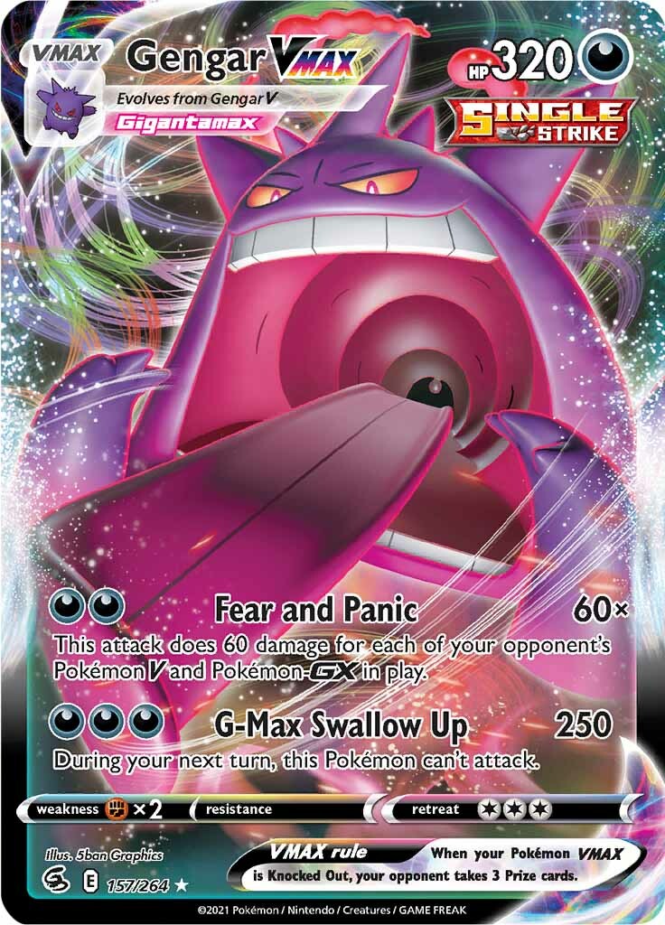 Gengar VMAX (157/264) [Sword & Shield: Fusion Strike] | Exor Games Dartmouth