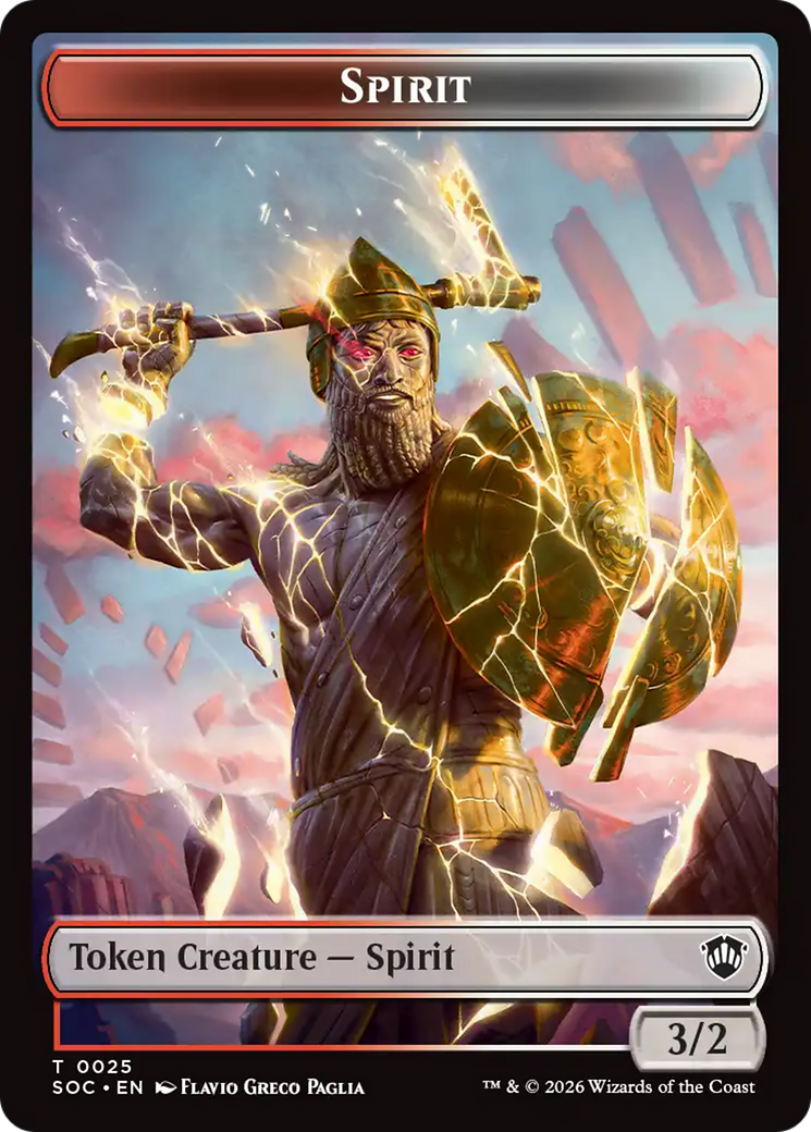 Spirit (0025) // Rogue Double-Sided Token [Secrets of Strixhaven Commander Tokens] | Exor Games Dartmouth