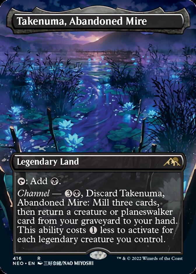 Takenuma, Abandoned Mire (Borderless Alternate Art) [Kamigawa: Neon Dynasty] | Exor Games Dartmouth