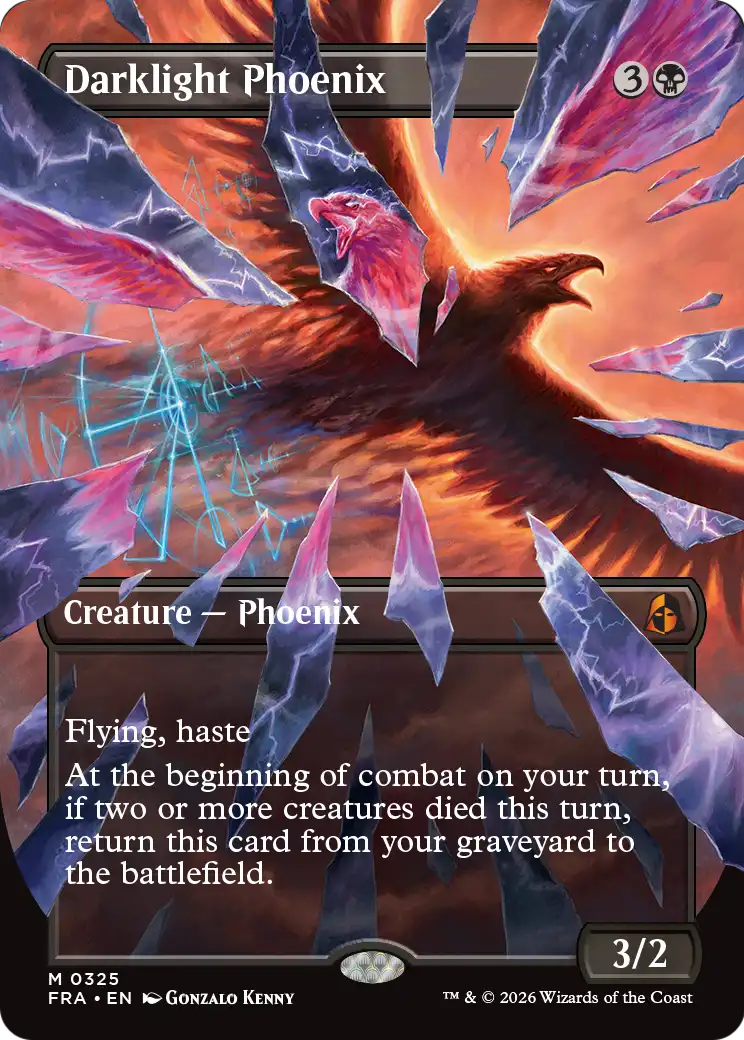 Darklight Phoenix (Borderless) (0325) [Reality Fracture] | Exor Games Dartmouth