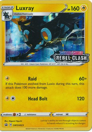 Luxray (SWSH023) (Staff Prerelease Promo) [Sword & Shield: Black Star Promos] | Exor Games Dartmouth