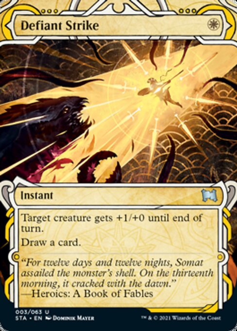 Defiant Strike (Foil Etched) [Strixhaven: Mystical Archive] | Exor Games Dartmouth