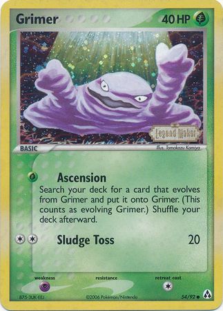 Grimer (54/92) (Stamped) [EX: Legend Maker] | Exor Games Dartmouth