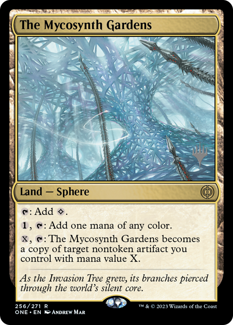 The Mycosynth Gardens (Promo Pack) [Phyrexia: All Will Be One Promos] | Exor Games Dartmouth