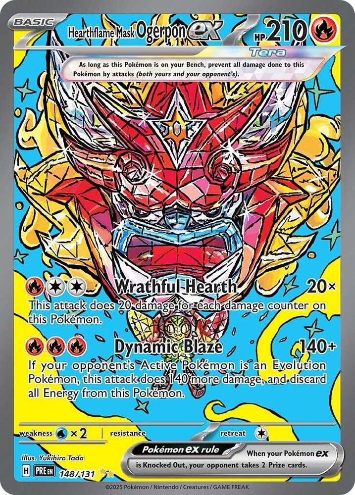 Hearthflame Mask Ogerpon ex (148/131) [Scarlet & Violet: Prismatic Evolutions] | Exor Games Dartmouth