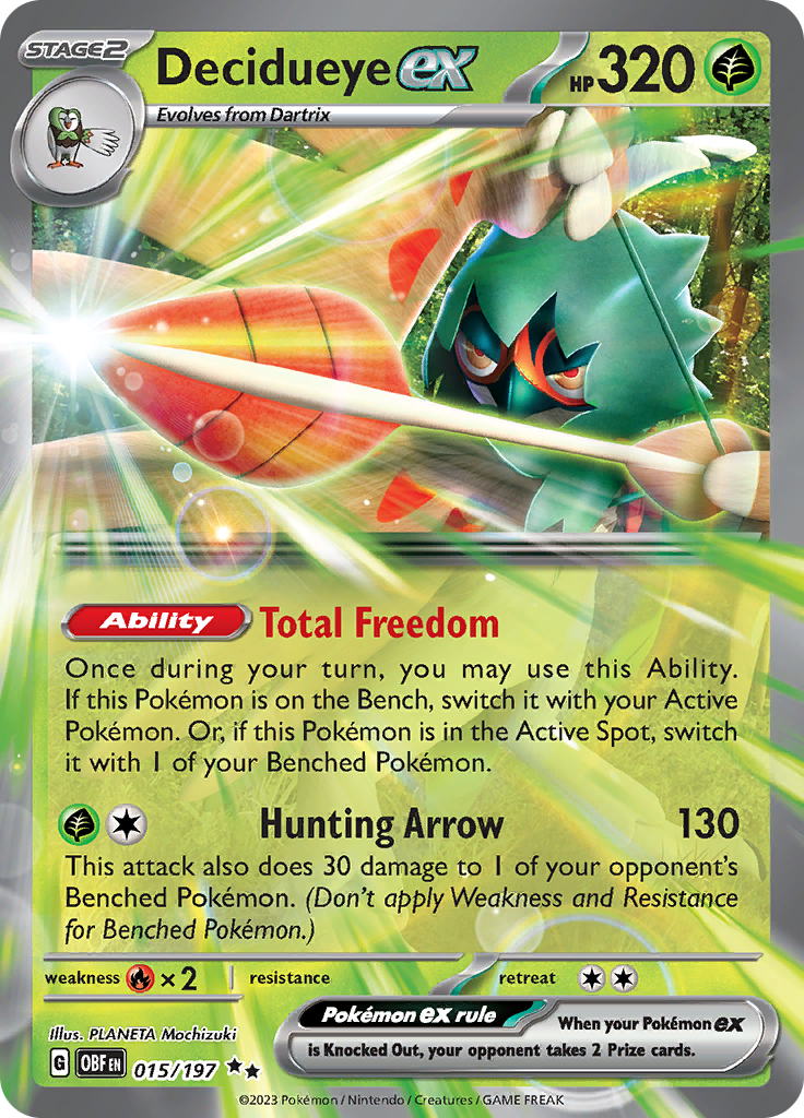 Decidueye ex (015/197) [Scarlet & Violet: Obsidian Flames] | Exor Games Dartmouth