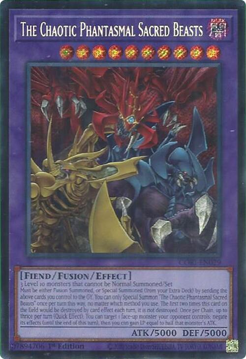 The Chaotic Phantasmal Sacred Beasts (Secret Rare) [CORI-EN029] Secret Rare | Exor Games Dartmouth