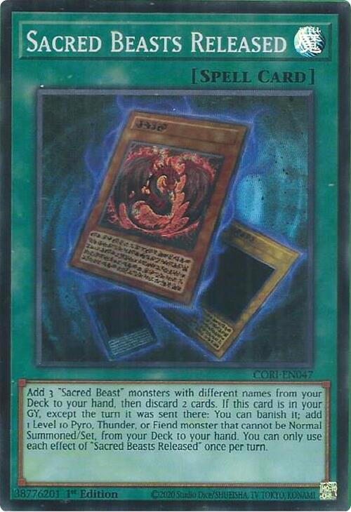 Sacred Beasts Released [CORI-EN047] Super Rare | Exor Games Dartmouth